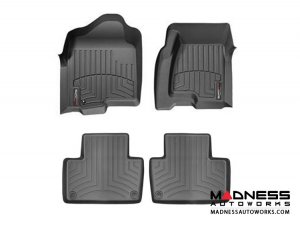 FIAT 500 Floor Liners - All Weather - WeatherTech - Front + Rear - Black